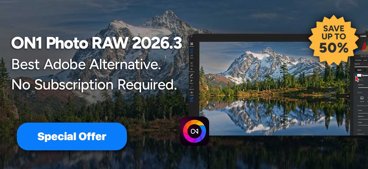 ON1 Photo RAW 2026.3 Best Adobe Alternative. No Subscription Required. [Special Offer]