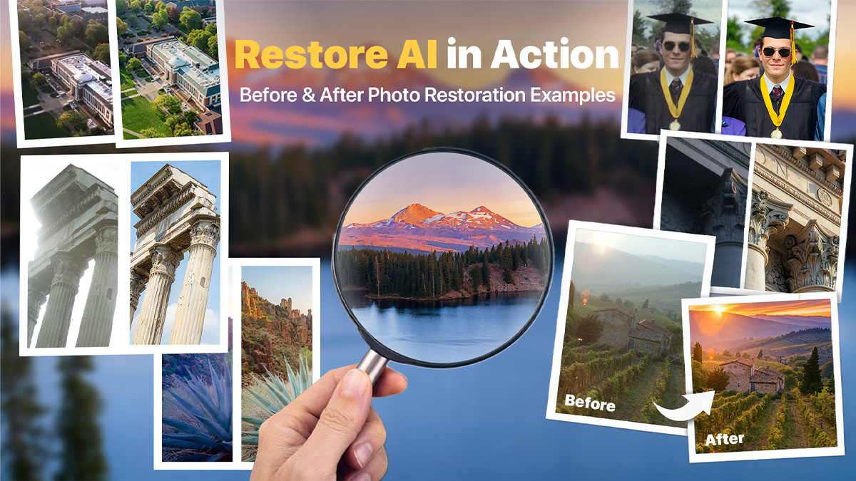 Restore AI in Action Before & After Restoration Examples