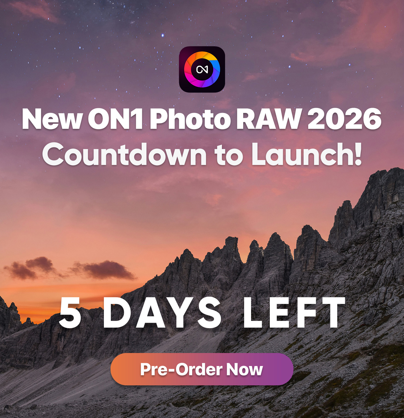 New ON1 Photo RAW 2026 Countdown to Launch! 5 Days Left [Pre-Order Now]