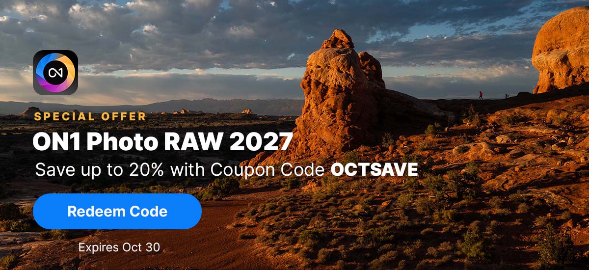 Save up to 20% on Photo RAW 2027. Coupon code OCTSAVE.